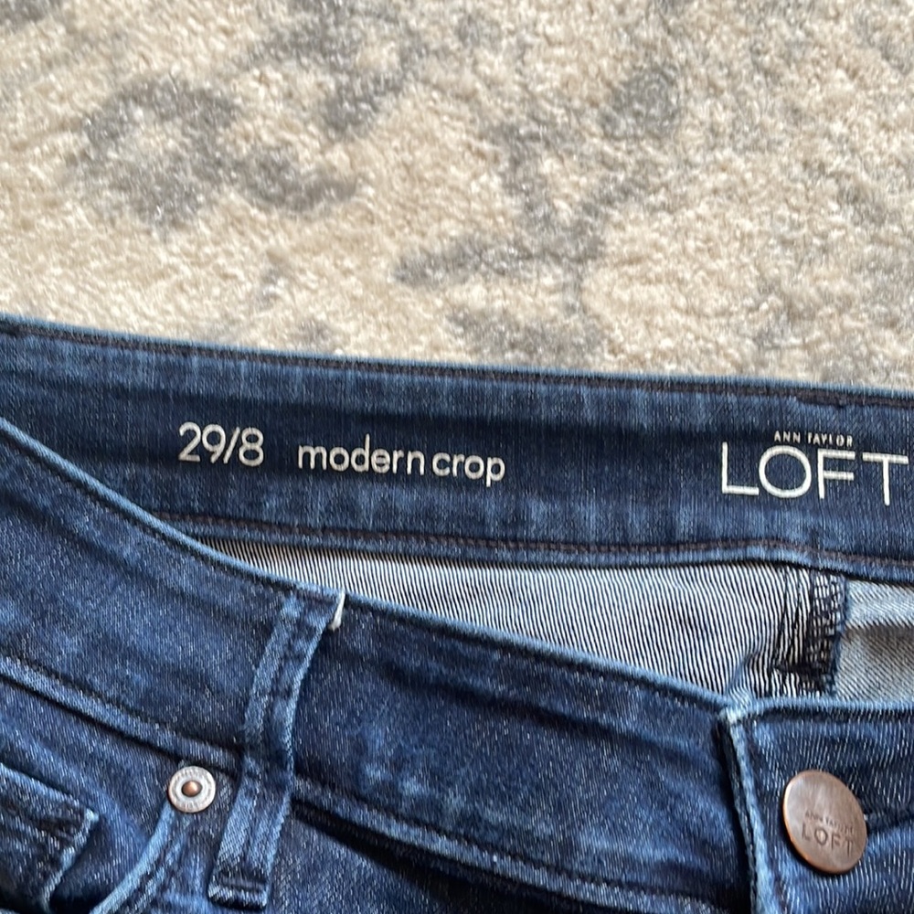 Woman’s Ann Taylor Loft Modern Crop Jeans - Picture 6 of 7